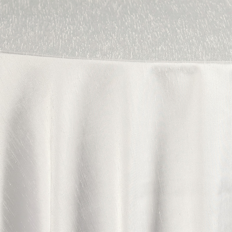 CV Linens Satin Tablecloth, 1 Piece, White Rosette